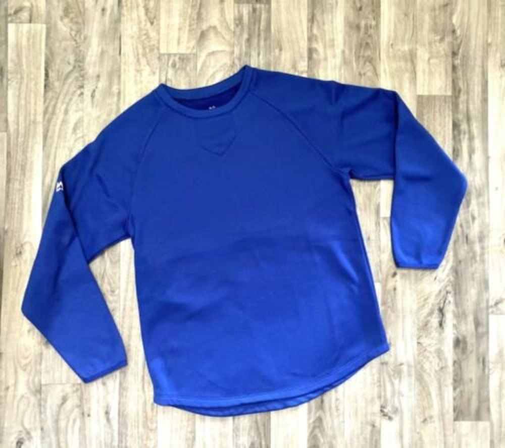 Majestic Boys Youth Large Baseball Pullover Shirt Royal Blue Tech Fleece